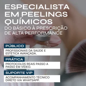 Domine os Peelings Químicos Magistrais do básico à prescrição de alta performance. Aprenda protocolos seguros e resultados clínicos.