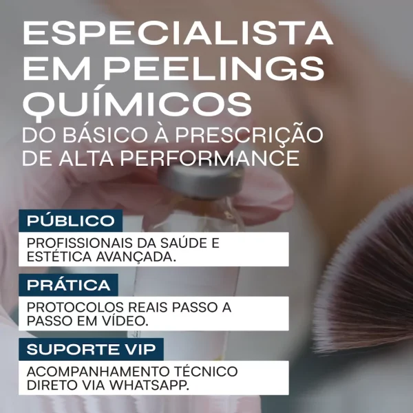 Domine os Peelings Químicos Magistrais do básico à prescrição de alta performance. Aprenda protocolos seguros e resultados clínicos.
