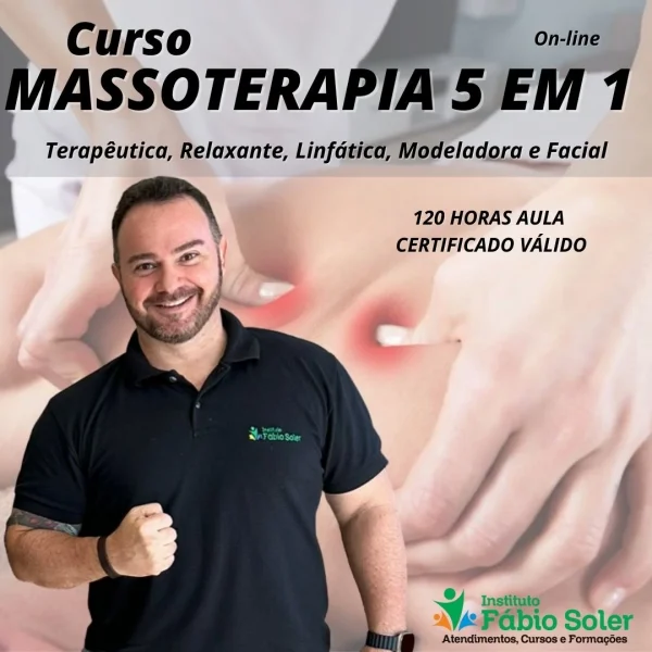 Formação Profissional em Massoterapia 5 em 1: Clínica e Estética (120h)
